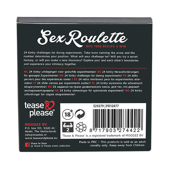 Joc de societate, Tease & Please, Sex Roulette Kinky, multicolor