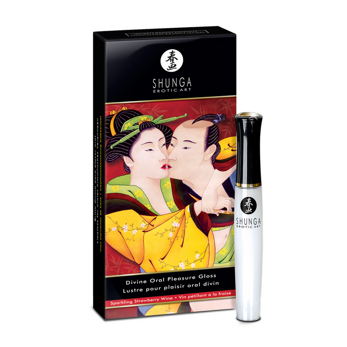 Luciu de buze, Shunga, Divine Strawberry, căpșuni și șampanie, 10,5 ml
