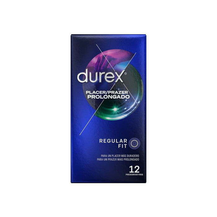 Prezervative, Durex Placer Prolongado, 12 bucăți, latex natural