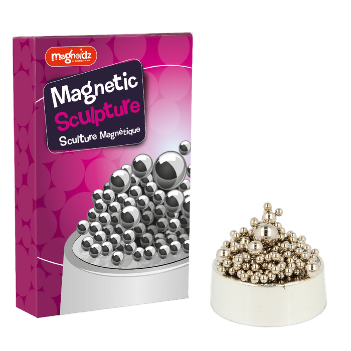 Set creativ, Keycraft, sculptură magnetică, bile metalice, argintiu