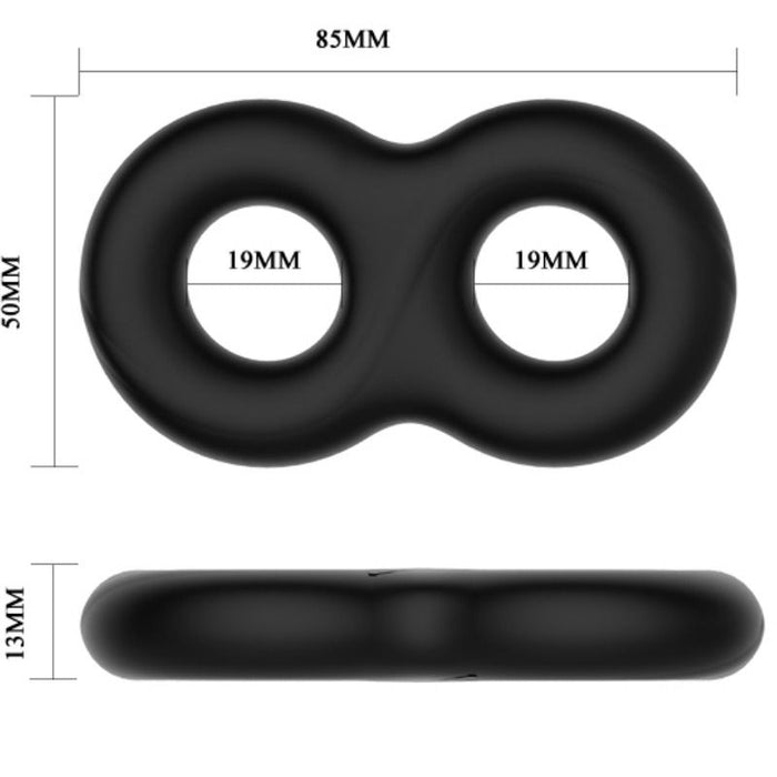Inel Dublu, Crazy Bull, Silicon Medical, Elastic, 8.5 cm