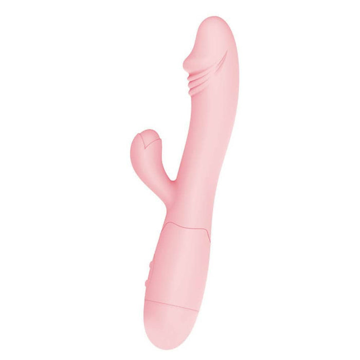 Vibrator dublu stimulare, Pretty Love Slappy, silicon, 19 cm