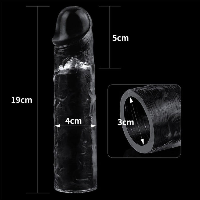 Sleeve penis, Lovetoy, extensie 5 cm, transparent