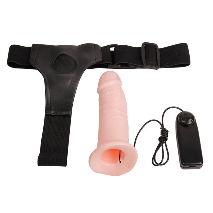 Strap-on cu Vibrații, Debra, Hollow, Elastic, Multi-viteză