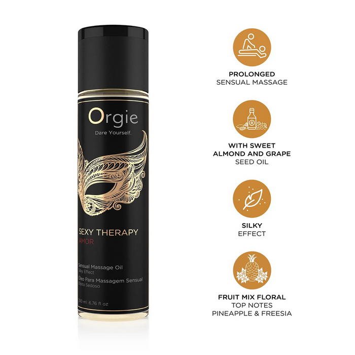 Ulei de masaj, Orgie Sexy Therapy Amor, 200 ml, natural