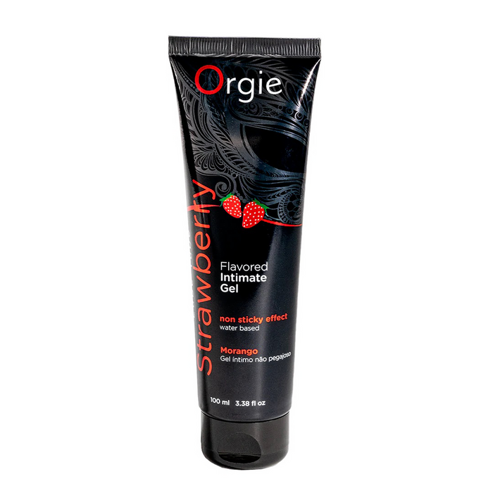 Lubrifiant pe bază de apă, Orgie, aromă căpșuni, 100 ml