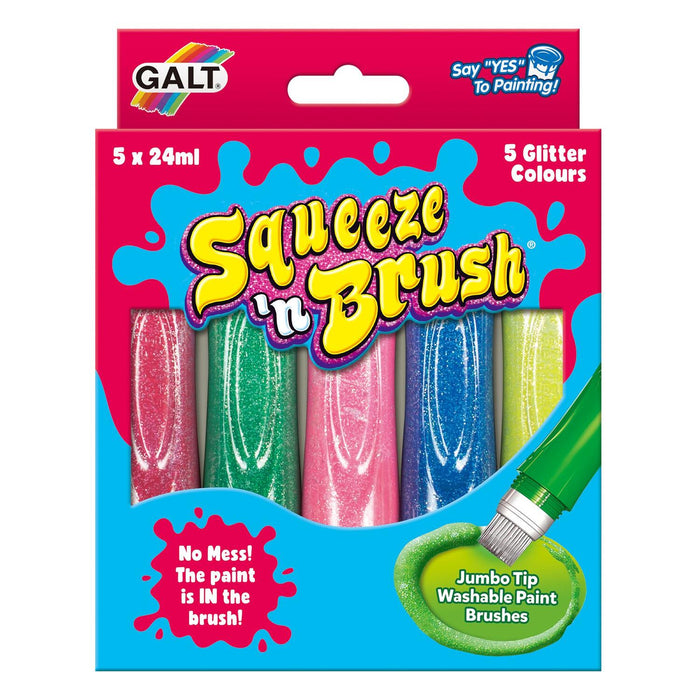 Set acuarele, Galt, Squeeze'n Brush, 5 culori, lavabile