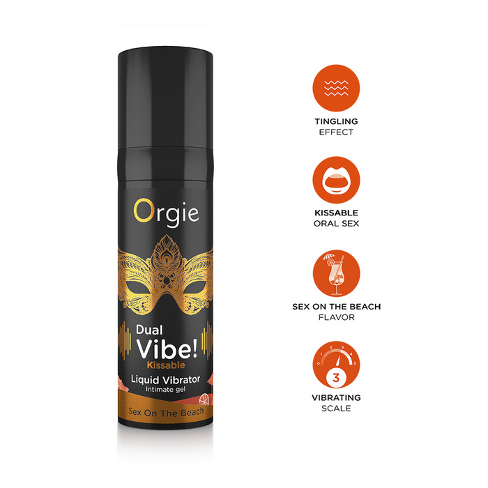 Gel vibrator, Orgie Dual Vibe, 15 ml