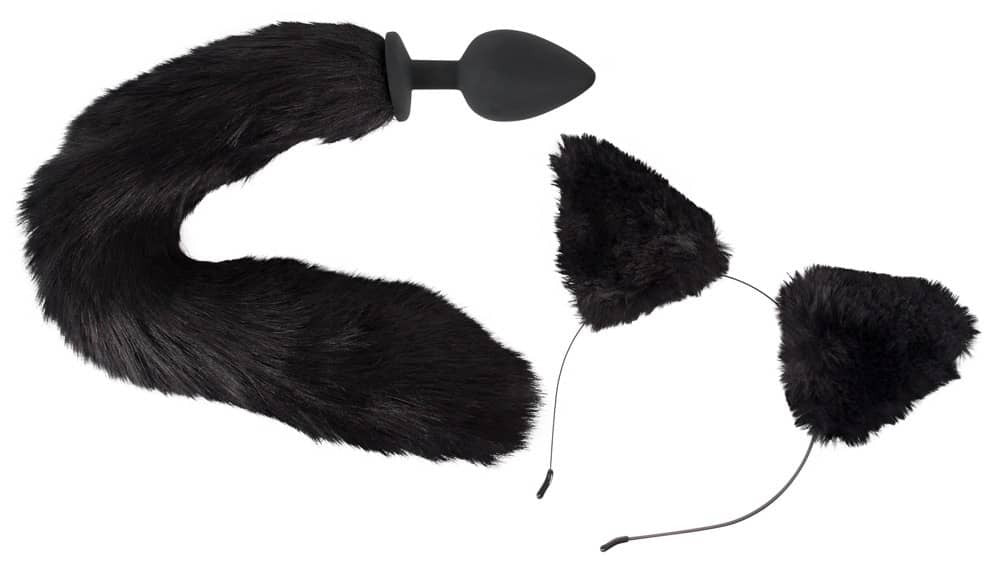 Set accesorii, Bad Kitty, urechi și plug cu coadă, silicon