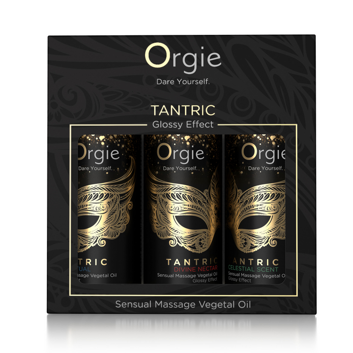 Set uleiuri masaj tantric Orgie, 3 x 30 ml, arome distincte