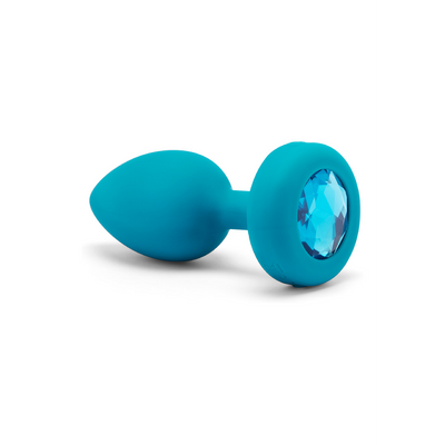 Plug anal, B-Vibe, Vibrating Jewel, silicon, albastru, dimensiune S/M