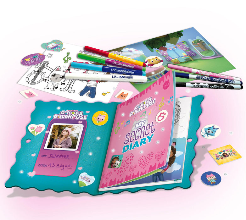 Jurnal secret, Gabby's Dollhouse, cu markere parfumate și abțibilduri
