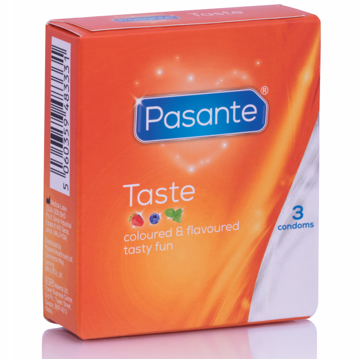 Prezervative aromate, Pasante Taste, 3 bucăți, diverse arome