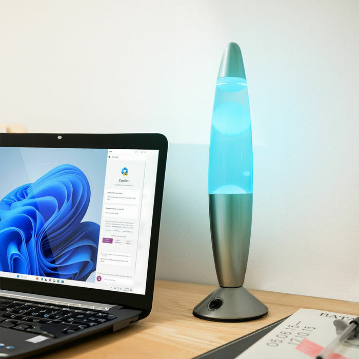 Lampă lava LED, InnovaGoods, multicoloră, aluminiu și sticlă