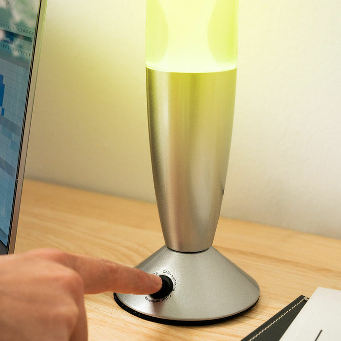 Lampă lava LED, InnovaGoods, multicoloră, aluminiu și sticlă