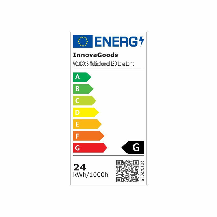 Lampă lava LED, InnovaGoods, multicoloră, aluminiu și sticlă