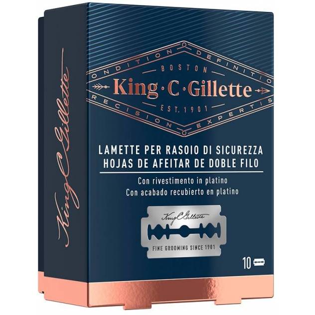 Lame de schimb, Gillette King C, inox, 10 bucăți
