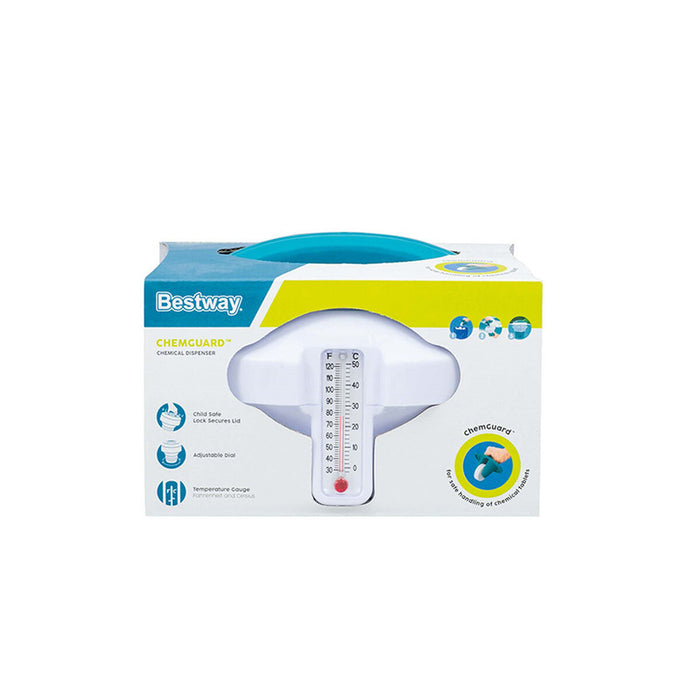 Dozator clor Bestway cu termometru, plastic durabil, 11x16 cm