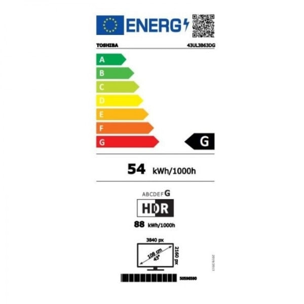 Televizor LED Toshiba 43UA3A63DB, 108 cm, Ultra HD