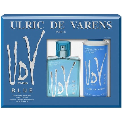 Set cadou bărbați, Ulric de Varens Blue, parfum 100 ml și deodorant 200 ml