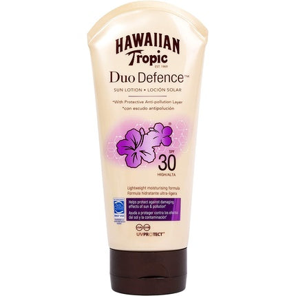Cremă protecție solară, Hawaiian Tropic Duo Defense, SPF 30, 180 ml