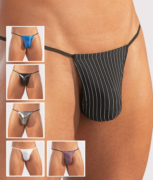 Set chiloți tanga bărbați, Orion, poliester, negru