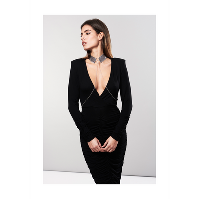 Colier metalic, Bijoux Indiscrets, Désir Métalique, argintiu, reglabil