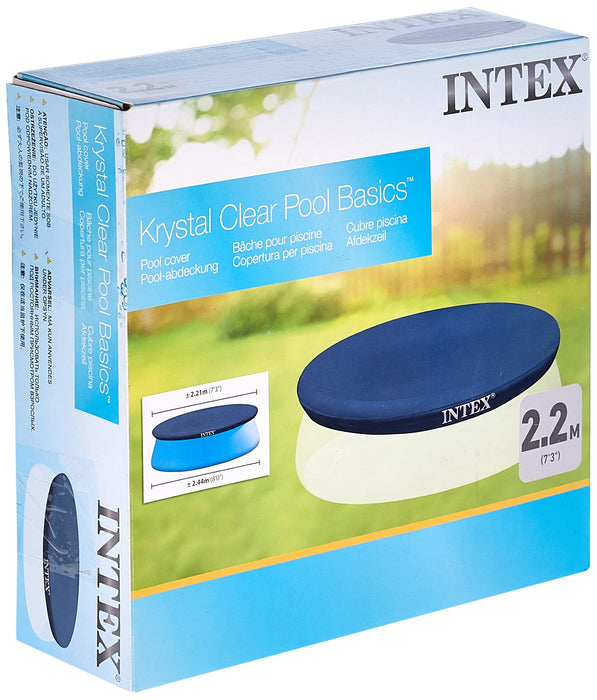Prelată piscină Intex, rotundă, albastră, 2.21m x 30cm