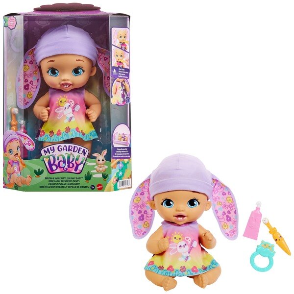 Păpușă bebeluș, Mattel My Garden Baby, Iepuraș, parfumată