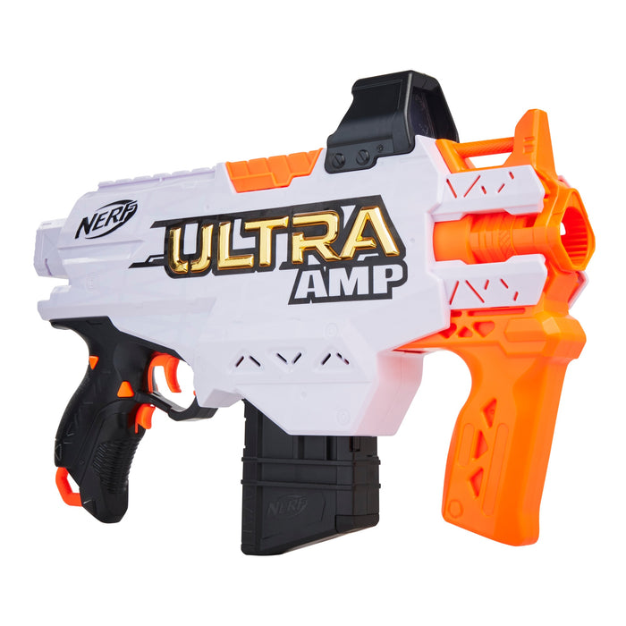 Pistol cu săgeți, Nerf Ultra AMP, alb-negru-portocaliu