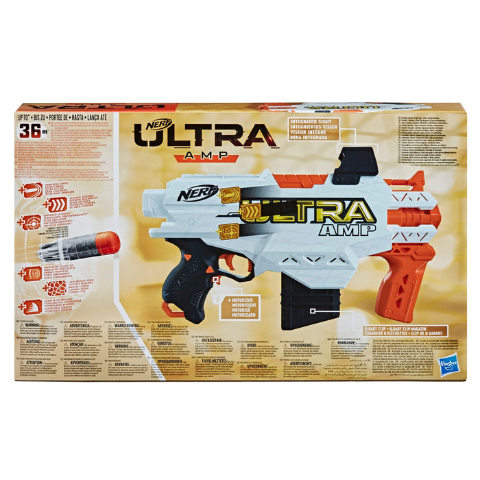 Pistol cu săgeți, Nerf Ultra AMP, alb-negru-portocaliu