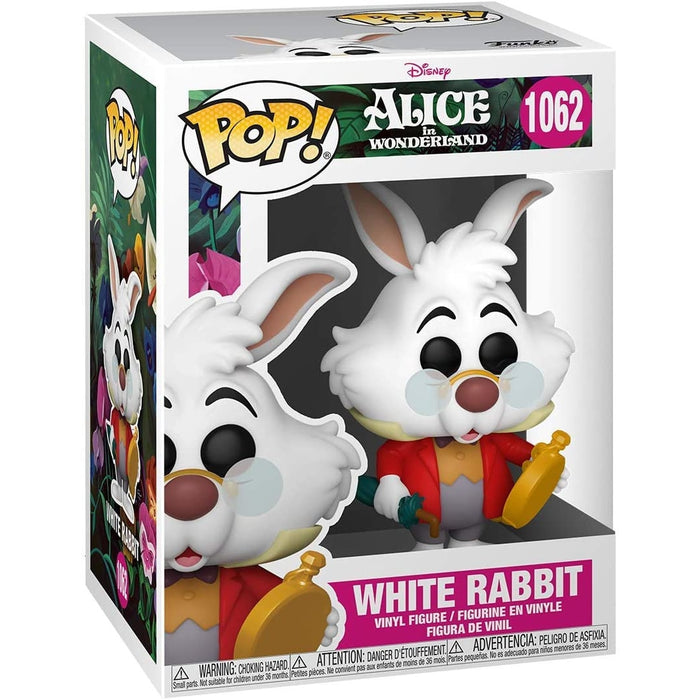 Figurină Funko, Disney, Alice in Wonderland, White Rabbit, alb, 9.5 cm