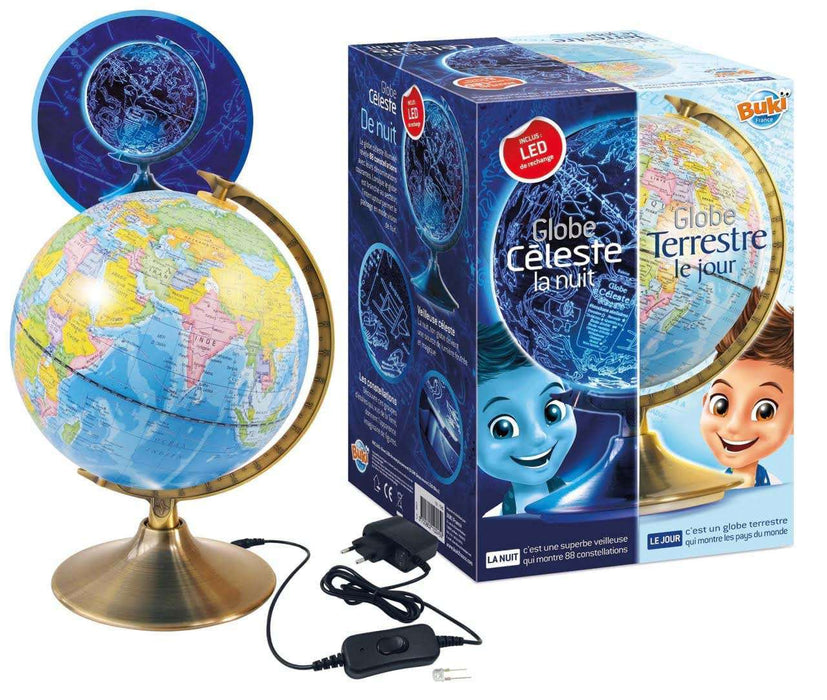 Glob terestru, Buki France, 21 cm, funcție fotosensibilă