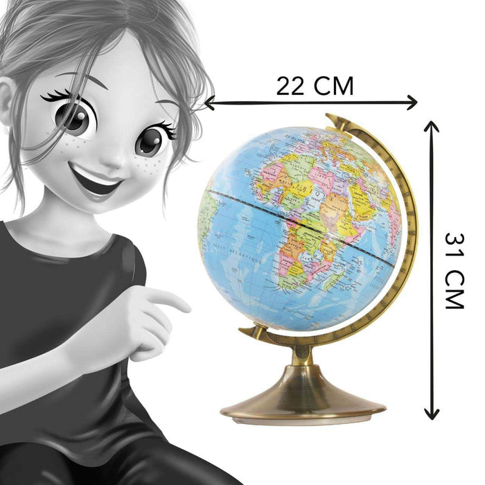 Glob terestru, Buki France, 21 cm, funcție fotosensibilă