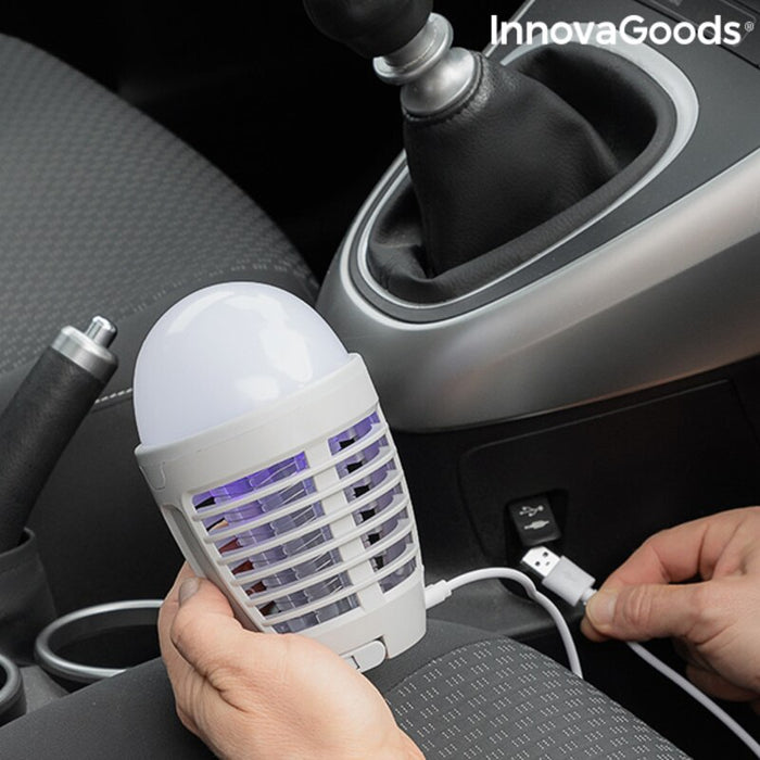 Lampă antițânțari InnovaGoods, 2-în-1, reîncărcabilă, LED