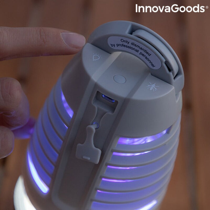 Lampă antițânțari InnovaGoods, 2-în-1, reîncărcabilă, LED