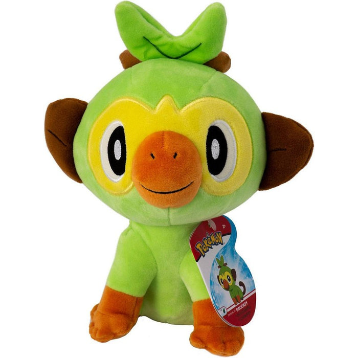 Figurină de pluș, Pokémon, Grookey, multicolor, 20 cm
