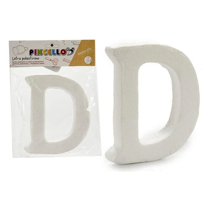 Literă decorativă, Artemim, D, polistiren, alb