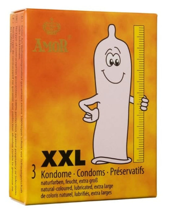 Prezervative latex, Amor XXL, 3 bucăți, lățime 54 mm
