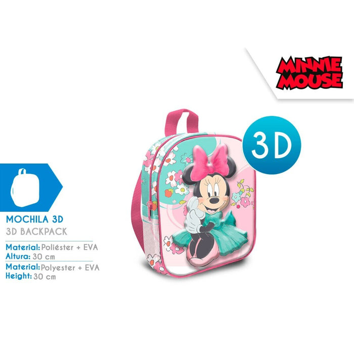 Geantă școală, Kids Euroswan, Minnie Mouse, 3D, 23 x 30 cm