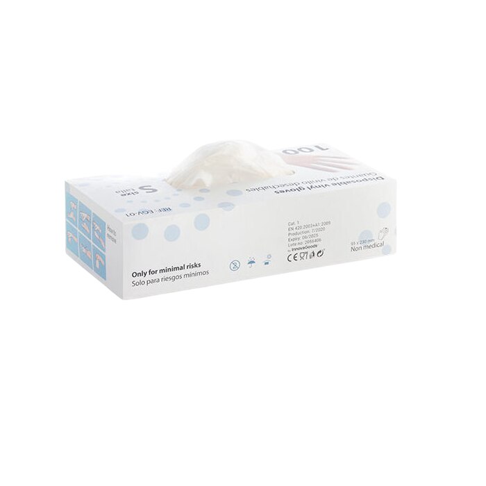 Mănuși de vinil, Egv, EGV-01, mărime S, 100 bucăți