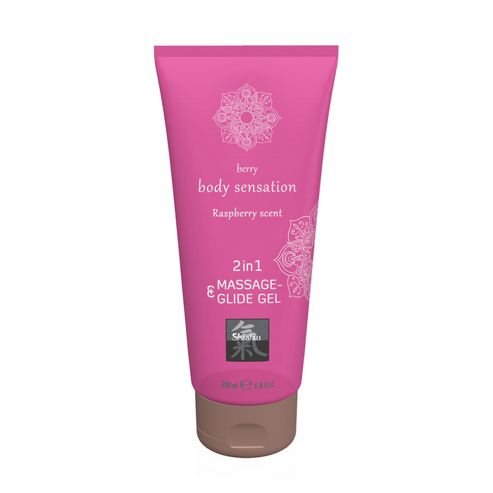 Gel 2în1, Shiatsu, Aromă Zmeură, 200 ml