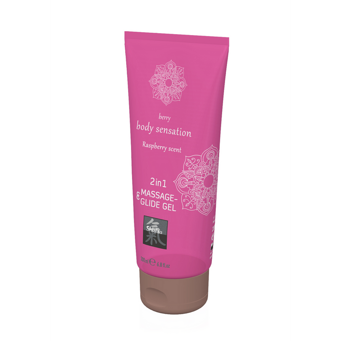 Gel 2în1, Shiatsu, Aromă Zmeură, 200 ml