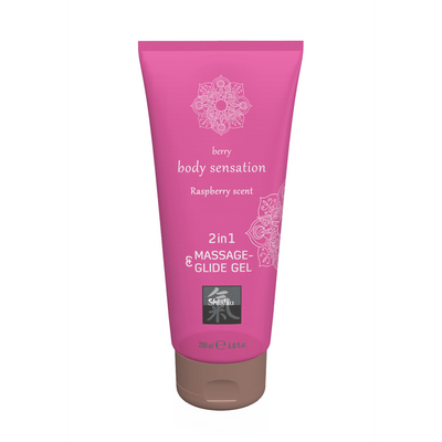 Gel 2în1, Shiatsu, Aromă Zmeură, 200 ml