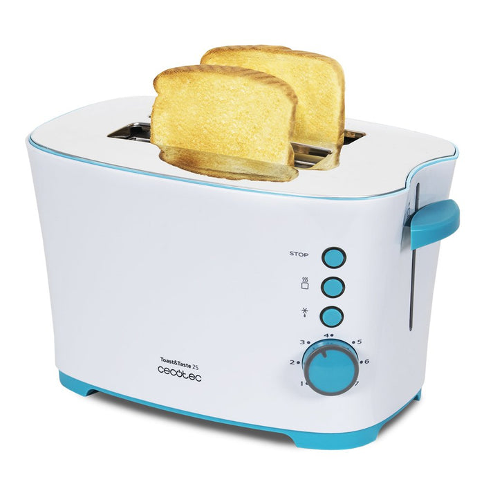 Prăjitor de pâine, Cecotec Toast&Taste 2S, oțel inoxidabil, 650 W