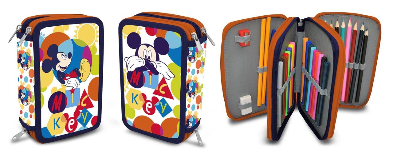 Penar echipat, Disney, Mickey Mouse, 3 compartimente, multicolor