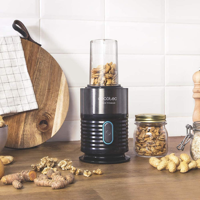 Mixer cu pahar, Cecotec, Power Titanium, 650W, Negru