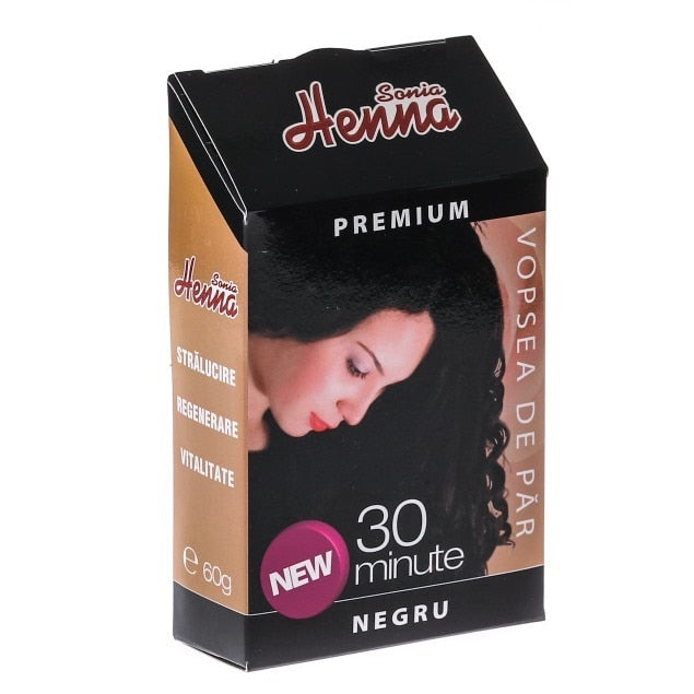 Vopsea păr, Henna Boya, Sonia, negru, 60 g