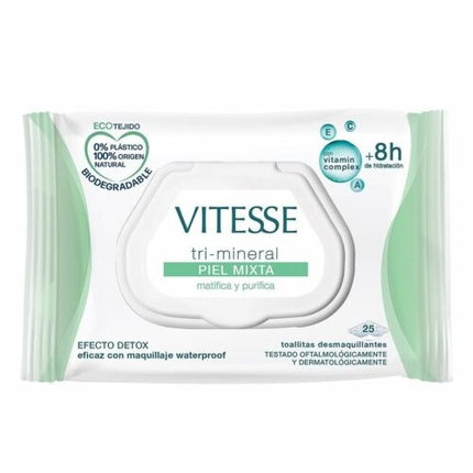 Șervețele demachiante, Vitesse Tri-Mineral, ten mixt, 25 bucăți