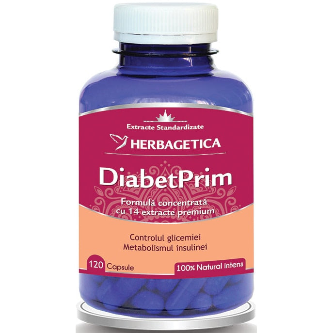 Supliment alimentar, Herbagetica Diabetprim, 120 capsule